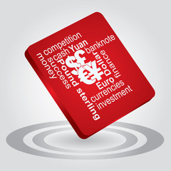 Major currencies - financial concept