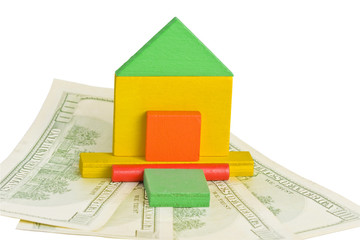 Model of house and dollars