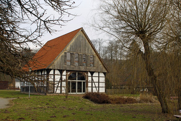 Obraz premium Stallscheune im Kurpark Dörentrup