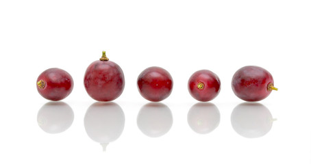 grapes on white background