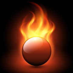 Abstract background with vector flames