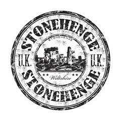 Stonehenge grunge rubber stamp