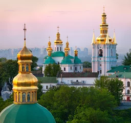 Fotobehang Kiev Weergave van Kiev Pechersk Lavra orthodoxe klooster, Oekraïne