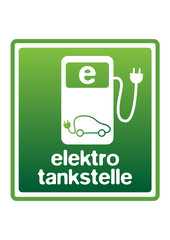 elektro tankstelle schild