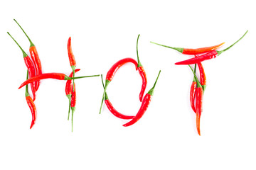 red peppers in a word HOT