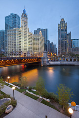 Fototapeta na wymiar Chicago riverside.
