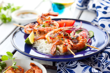 Prawn skewers