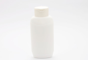white isolate lotions bottle