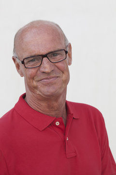 portrait of a smiling pensioner