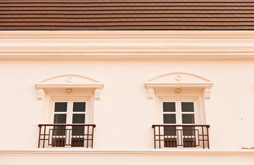 Windows of modern building