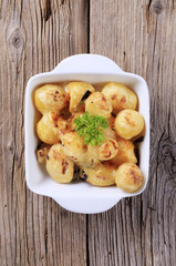 Cheese coated potatoes