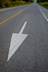 arrow symbol traffic one the road