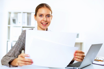 Fototapeta premium Business woman in office