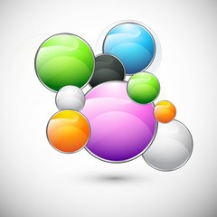 Abstract web design new circle icon bubble vector