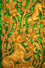 Carvings on the doors.
