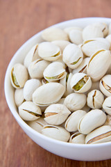 Close up image of pistachios