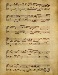 old music on parchment