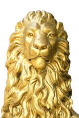 Golden stone lion