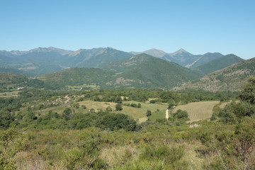 Fototapeta na wymiar Krajobraz Donezan Ariege Pyrenees