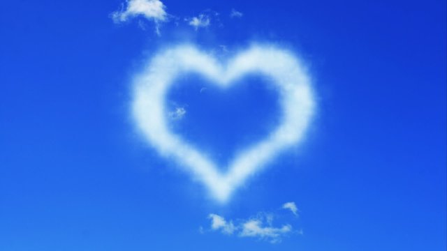 heart from cloud on sky