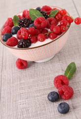 yogurt and berries