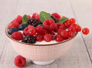 yogurt and berries