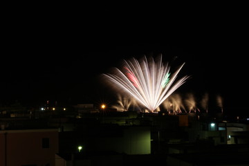 Fireworks during a religious festivity in the south of Italy