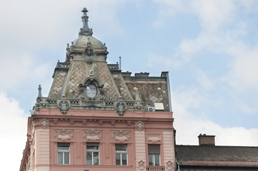 Baroque style building in Budapest Hungary