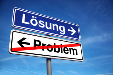 Schild Lösung Problem