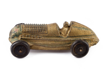 Antique toy racing car