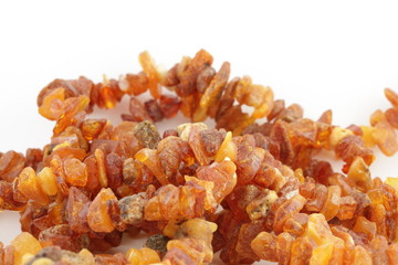 Beads from amber