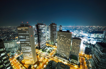 Fototapeta na wymiar Nocny widok z Tokio