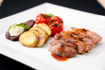 Roasted duck