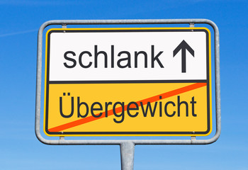 Obraz premium Diät und schlank statt Übergewicht