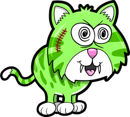 Wild Crazy Tiger Animal Vector Illustration Art