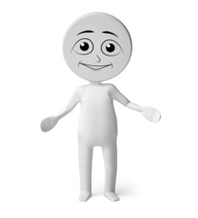 Small man with a smile