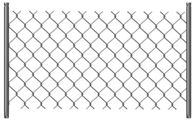 3d render of chain fence