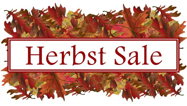 Herbst Sale Schild