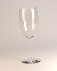 3d render of empty glass