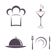 Signs and symbols for restaurant