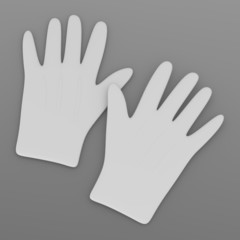 Obraz premium 3d render of magician gloves