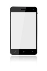 Touchscreen Smart Phone on white background,included clipping pa