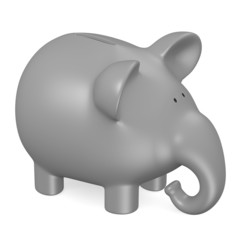 3d render of piggy bank