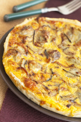 Aspargus and artichoke quiche