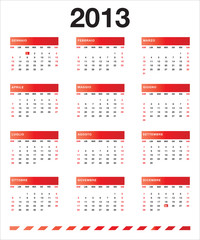 Calendario rosso 2013 IT © josesilva83