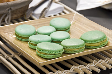 Macarons au matcha, th&eacute; vert japonais