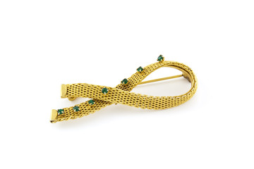 Beautiful golden brooch