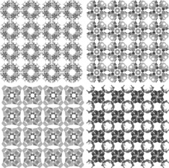 Geometric seamless patterns set, arabic