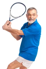 Fototapeten senior man playing tennis © Alexander Raths