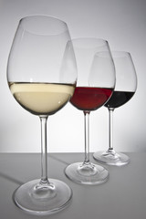 Three glasses of wine
